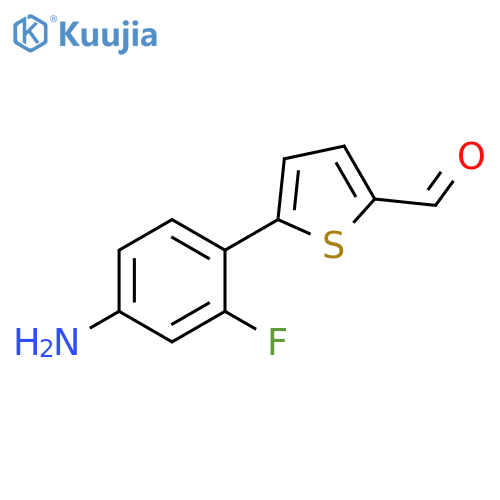 2-Thiophenecarboxaldehyde, 5-(4-amino-2-fluorophenyl)- structure