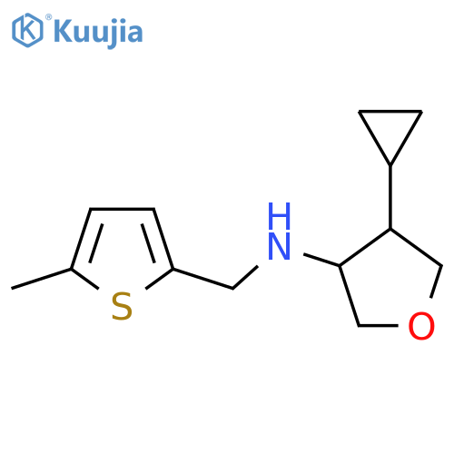 4-cyclopropyl-N-(5-methylthiophen-2-yl)methyloxolan-3-amine structure