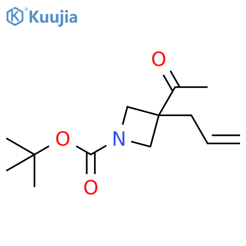 1-Azetidinecarboxylic acid, 3-acetyl-3-(2-propen-1-yl)-, 1,1-dimethylethyl ester structure