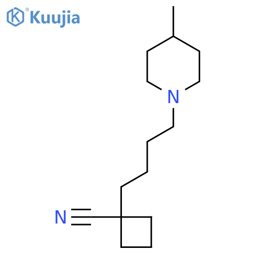 1-[4-(4-Methylpiperidin-1-yl)butyl]cyclobutane-1-carbonitrile structure