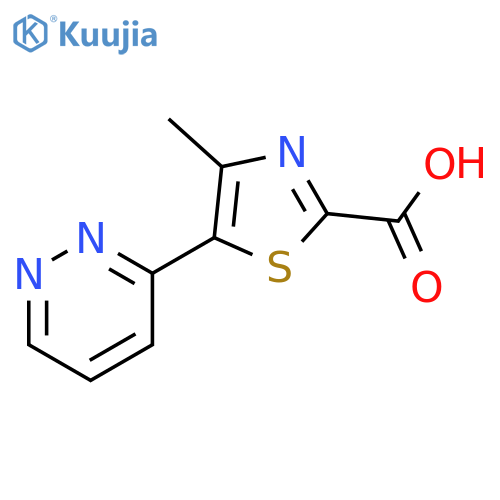 2-Thiazolecarboxylic acid, 4-methyl-5-(3-pyridazinyl)- structure