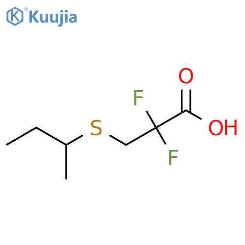 3-Butan-2-ylsulfanyl-2,2-difluoropropanoic acid structure