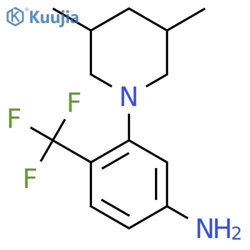 3-(3,5-Dimethylpiperidin-1-yl)-4-(trifluoromethyl)aniline structure