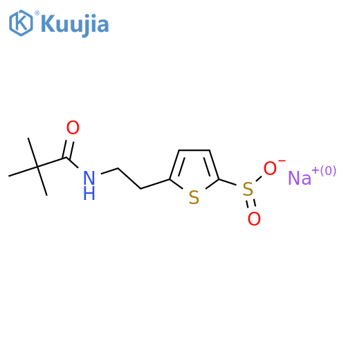 Sodium 5-[2-(2,2-dimethylpropanamido)ethyl]thiophene-2-sulfinate structure
