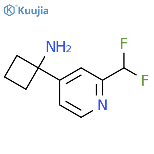 1-[2-(Difluoromethyl)pyridin-4-yl]cyclobutan-1-amine structure