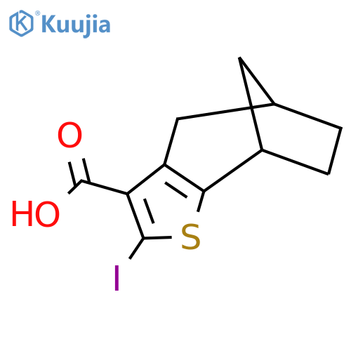 4-iodo-3-thiatricyclo6.2.1.0,2,6undeca-2(6),4-diene-5-carboxylic acid structure