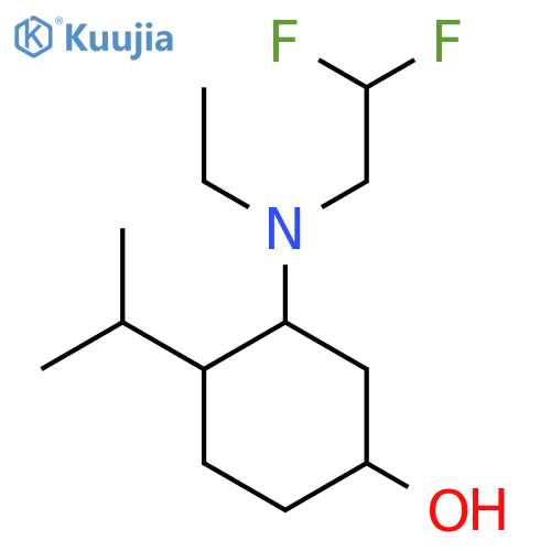 3-[(2,2-Difluoroethyl)(ethyl)amino]-4-(propan-2-yl)cyclohexan-1-ol structure
