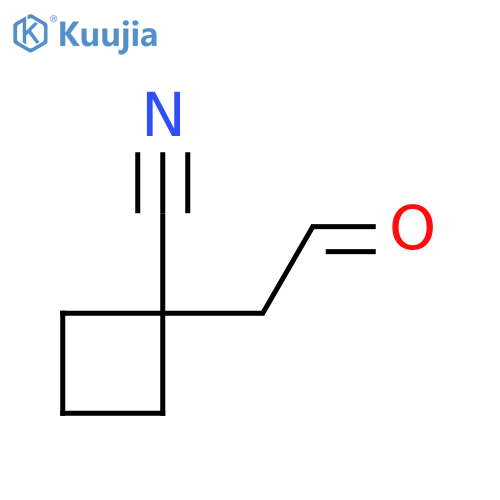 1-(2-oxoethyl)cyclobutane-1-carbonitrile structure