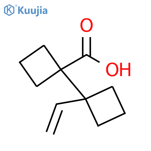 1-(1-ethenylcyclobutyl)cyclobutane-1-carboxylic acid structure