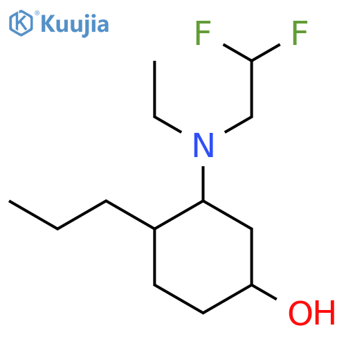 3-[(2,2-Difluoroethyl)(ethyl)amino]-4-propylcyclohexan-1-ol structure