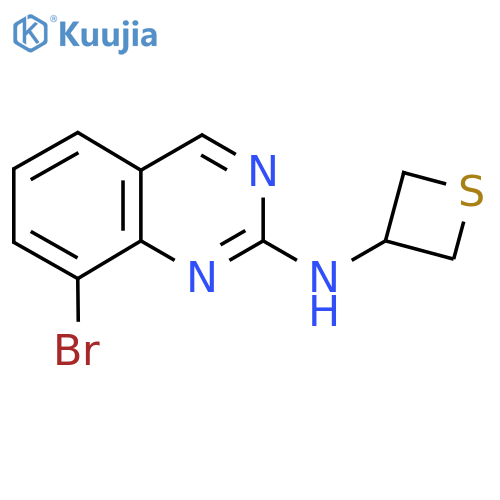 8-bromo-N-(thietan-3-yl)quinazolin-2-amine structure