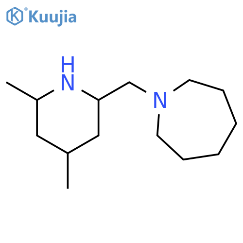 1H-Azepine, 1-[(4,6-dimethyl-2-piperidinyl)methyl]hexahydro- structure