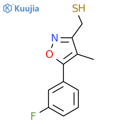 5-(3-fluorophenyl)-4-methyl-1,2-oxazol-3-ylmethanethiol structure