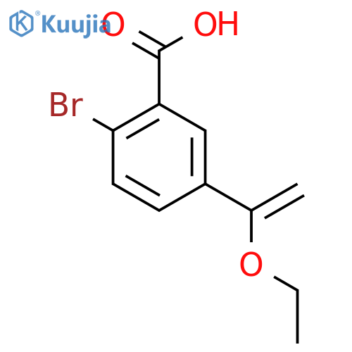 2-Bromo-5-(1-ethoxyethenyl)benzoic acid structure
