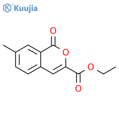 1H-2-Benzopyran-3-carboxylic acid, 7-methyl-1-oxo-, ethyl ester structure