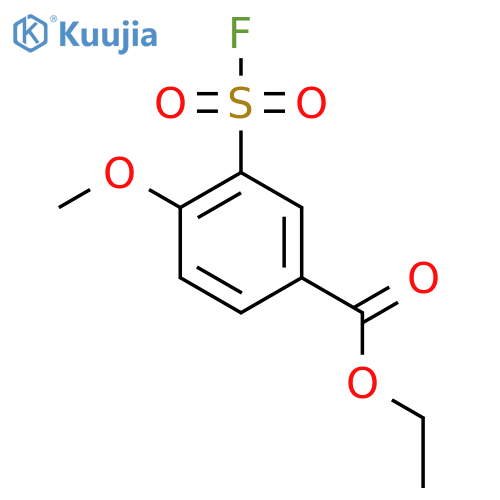 Benzoic acid, 3-(fluorosulfonyl)-4-methoxy-, ethyl ester structure