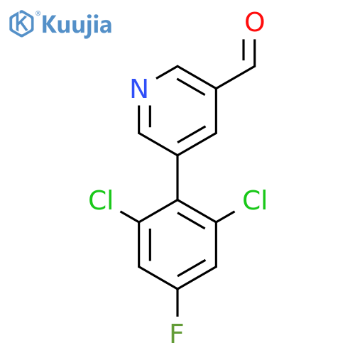 5-(2,6-Dichloro-4-fluorophenyl)pyridine-3-carbaldehyde structure