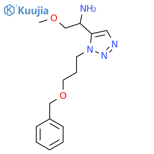 1-{1-[3-(benzyloxy)propyl]-1H-1,2,3-triazol-5-yl}-2-methoxyethan-1-amine structure