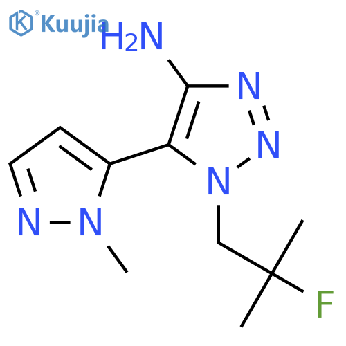 1-(2-fluoro-2-methylpropyl)-5-(1-methyl-1H-pyrazol-5-yl)-1H-1,2,3-triazol-4-amine structure