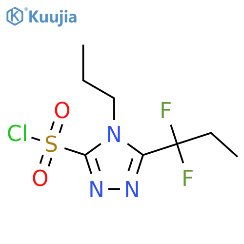 5-(1,1-difluoropropyl)-4-propyl-4H-1,2,4-triazole-3-sulfonyl chloride structure