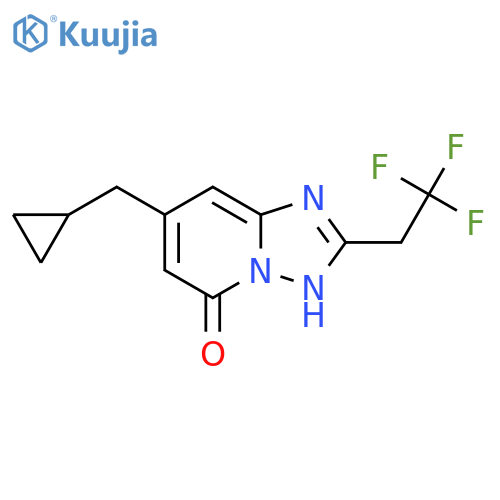 7-(cyclopropylmethyl)-2-(2,2,2-trifluoroethyl)-1,2,4triazolo1,5-apyridin-5-ol structure