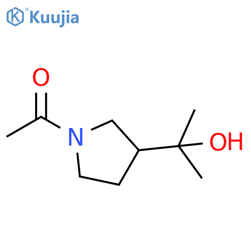 Ethanone, 1-[3-(1-hydroxy-1-methylethyl)-1-pyrrolidinyl]- structure