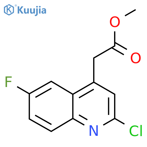 Methyl 2-(2-chloro-6-fluoroquinolin-4-yl)acetate structure