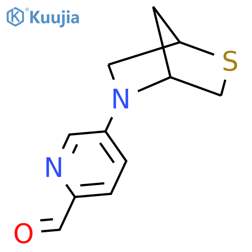 5-{2-Thia-5-azabicyclo[2.2.1]heptan-5-yl}pyridine-2-carbaldehyde structure