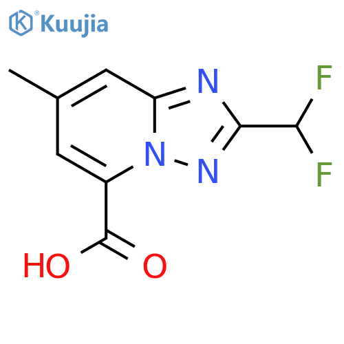 2-(difluoromethyl)-7-methyl-1,2,4triazolo1,5-apyridine-5-carboxylic acid structure