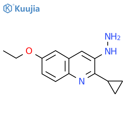2-Cyclopropyl-6-ethoxy-3-hydrazinylquinoline structure