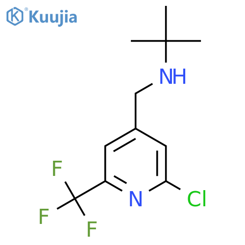 tert-butyl({2-chloro-6-(trifluoromethyl)pyridin-4-ylmethyl})amine structure