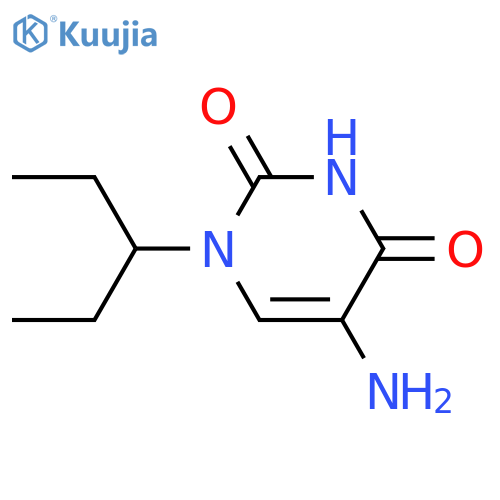 5-amino-1-(pentan-3-yl)-1,2,3,4-tetrahydropyrimidine-2,4-dione structure