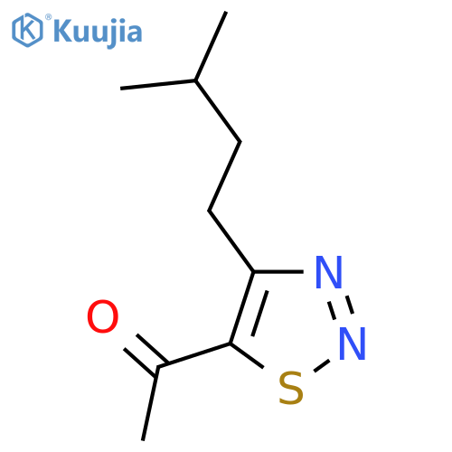 1-4-(3-methylbutyl)-1,2,3-thiadiazol-5-ylethan-1-one structure