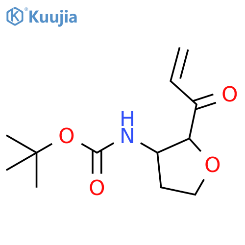 Carbamic acid, N-[tetrahydro-2-(1-oxo-2-propen-1-yl)-3-furanyl]-, 1,1-dimethylethyl ester structure