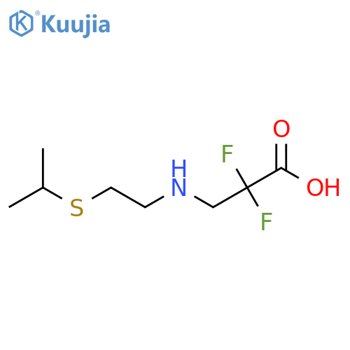 2,2-Difluoro-3-(2-propan-2-ylsulfanylethylamino)propanoic acid structure