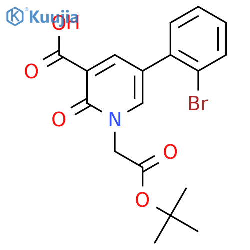 5-(2-Bromophenyl)-1-[2-(tert-butoxy)-2-oxoethyl]-2-oxo-1,2-dihydropyridine-3-carboxylic acid structure
