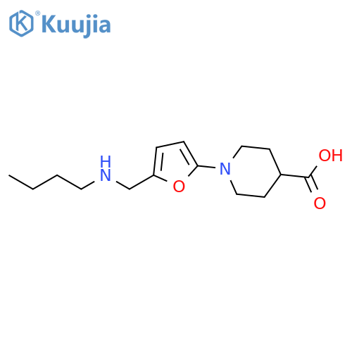 4-Piperidinecarboxylic acid, 1-[5-[(butylamino)methyl]-2-furanyl]- structure