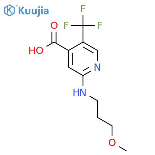 2-(3-methoxypropyl)amino-5-(trifluoromethyl)pyridine-4-carboxylic acid structure