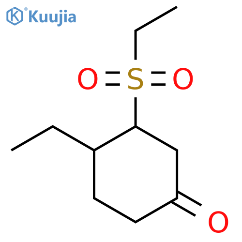 3-(Ethanesulfonyl)-4-ethylcyclohexan-1-one structure