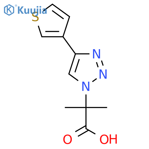 2-methyl-2-[4-(thiophen-3-yl)-1H-1,2,3-triazol-1-yl]propanoic acid structure