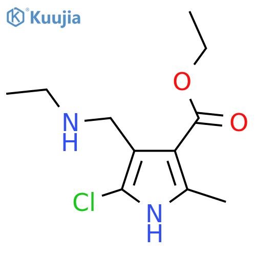 ethyl 5-chloro-4-[(ethylamino)methyl]-2-methyl-1H-pyrrole-3-carboxylate structure