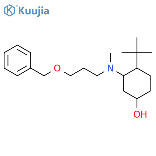 3-{[3-(Benzyloxy)propyl](methyl)amino}-4-tert-butylcyclohexan-1-ol structure