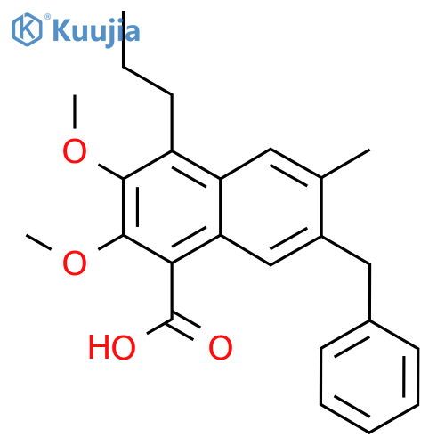 2,3-Dimethoxy-6-methyl-7-(phenylmethyl)-4-propyl-1-naphthalenecarboxylic Acid structure