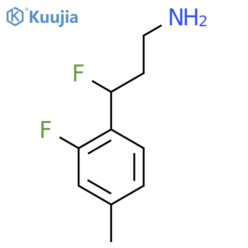 3-fluoro-3-(2-fluoro-4-methylphenyl)propan-1-amine structure