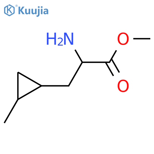 methyl 2-amino-3-(2-methylcyclopropyl)propanoate structure