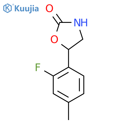 5-(2-fluoro-4-methylphenyl)-1,3-oxazolidin-2-one structure