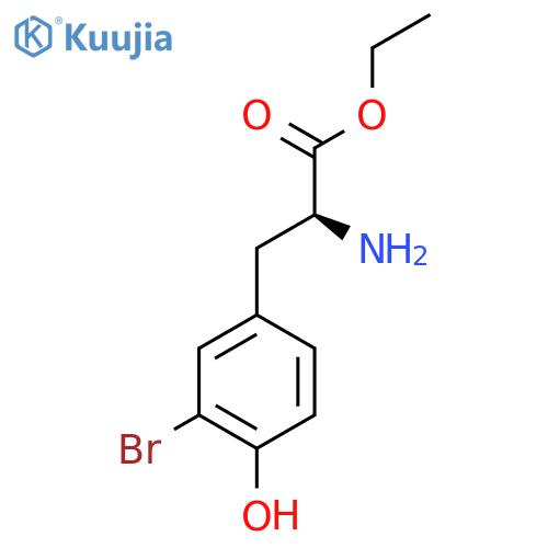 ethyl (2S)-2-amino-3-(3-bromo-4-hydroxyphenyl)propanoate structure
