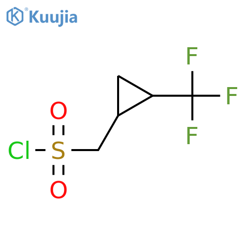 [2-(Trifluoromethyl)cyclopropyl]methanesulfonyl chloride structure