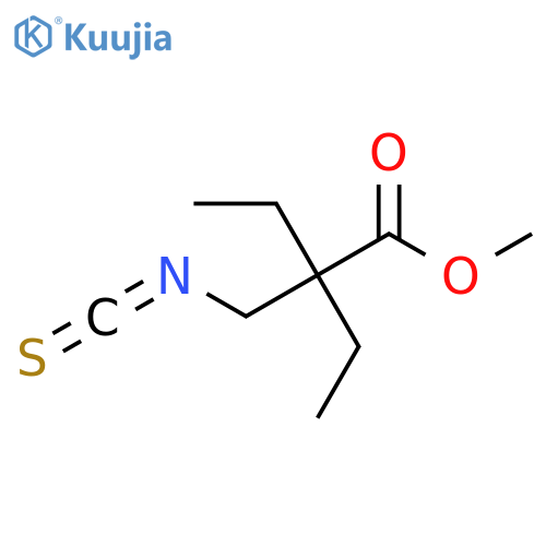 methyl 2-ethyl-2-(isothiocyanatomethyl)butanoate structure