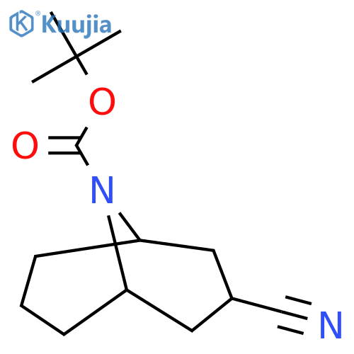 Tert-butyl 3-cyano-9-azabicyclo[3.3.1]nonane-9-carboxylate structure